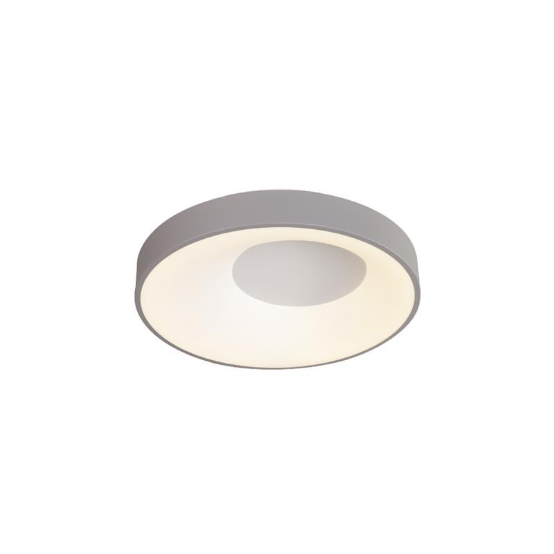 Inlight Πλαφονιέρα Οροφής LED 36W 3CCT από Γκρί Μέταλλο και Ακρυλικό Φ48cm (42040-Grey)