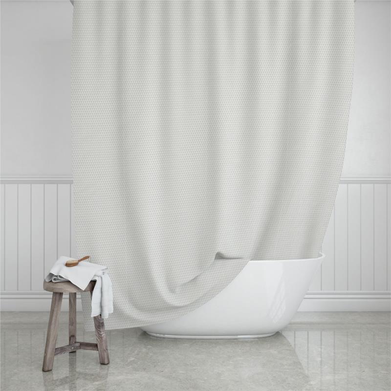 Κουρτίνα Μπάνιου (180x200) Με Κρίκους Estia Camellia Pearl 02-28084