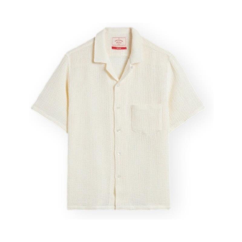 Πουκάμισο με μακριά μανίκια Portuguese Flannel Salva Shirt - White