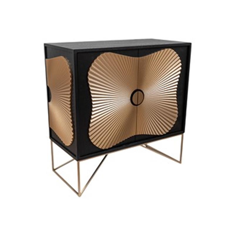 Zen Collection Μπουφές MDF Χρυσός/Μαύρος 78.5x38x80cm 51285