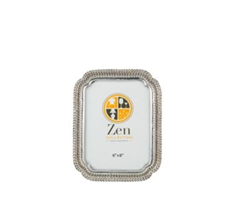 Zen Collection Κορνίζα Resin Πλεχτή Ασημί 15x20cm 50698