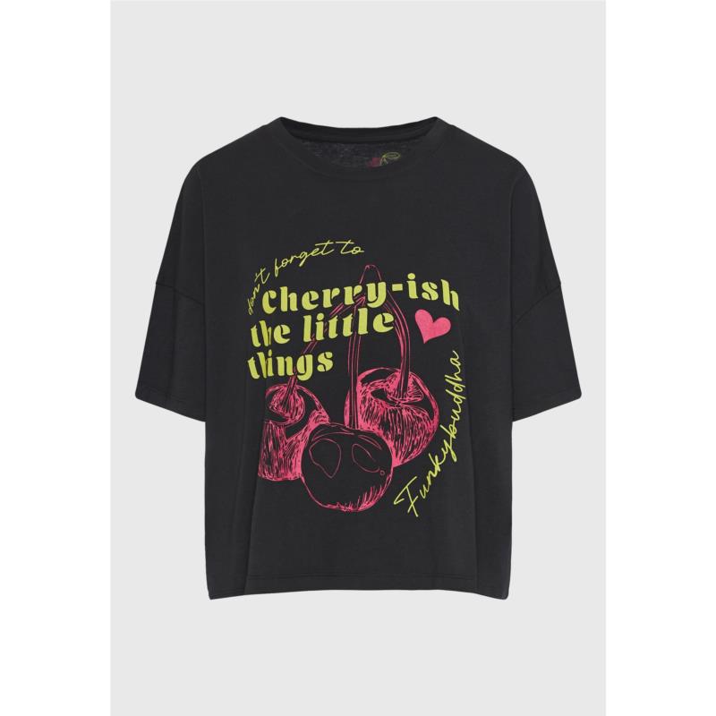 Oversized grament dyed t-shirt με photographic τύπωμα