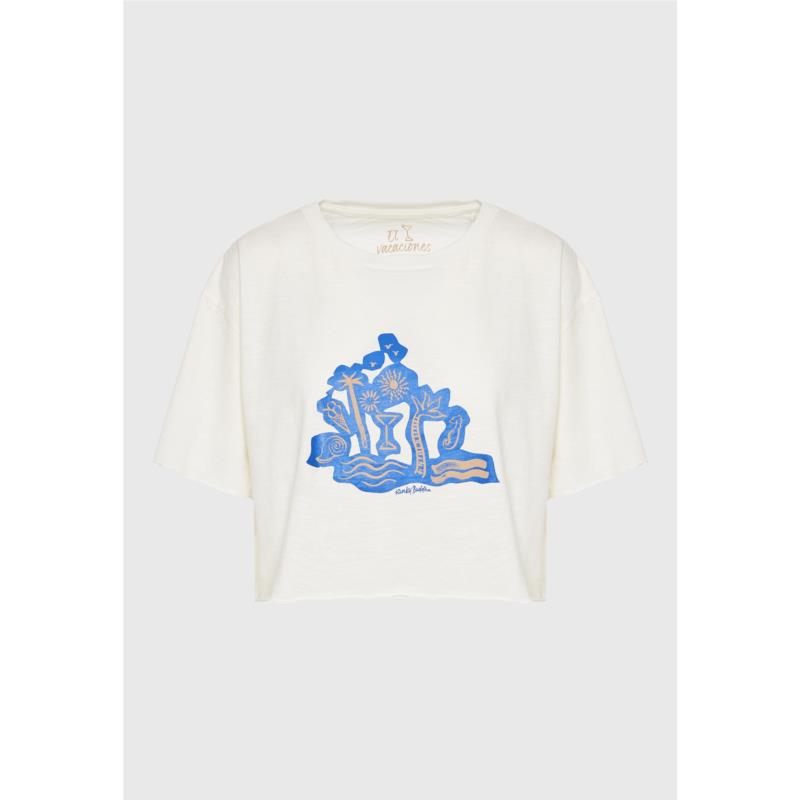 Γυναικείο oversized t-shirt με τύπωμα στο στήθος