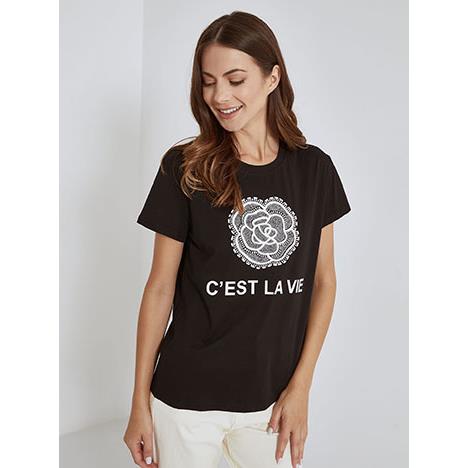 T-shirt με strass SN7590.4515+2