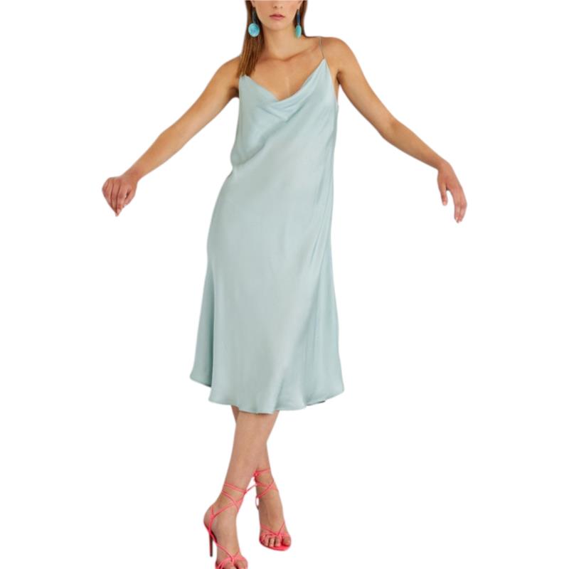 Φόρεμα Semiology Μίντι Τύπου Lingerie 3913238-AQUA Γυναικείο