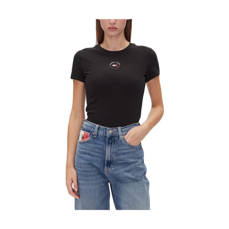 T-shirt με κοντά μανίκια Tommy Hilfiger TOMMY JEANS ESSENTAIL LOGO 2 SLIM FIT T-SHIRT WOMEN