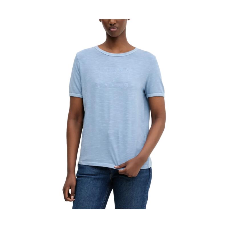 T-shirt με κοντά μανίκια Tommy Hilfiger TOMMY JEANS TONAL FLAG REGULAR FIT T-SHIRT WOMEN