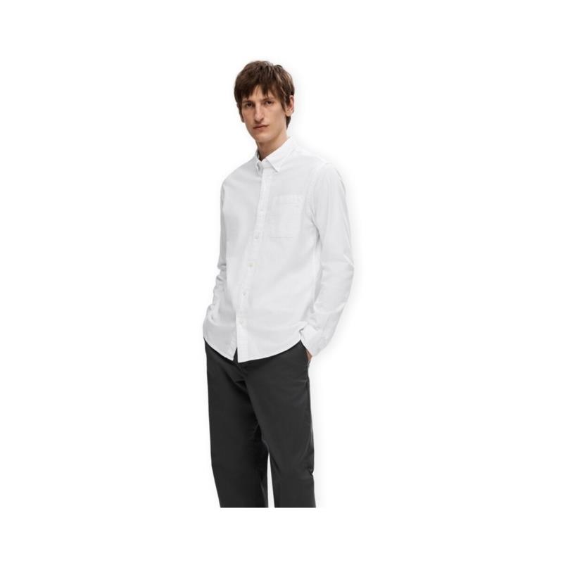 Πουκάμισο με μακριά μανίκια Selected Noos Regrick-Ox Shirt - White