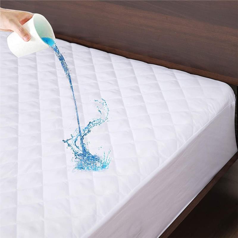 Επίστρωμα Καπιτονέ Αδιάβροχο Microfiber Υπέρδιπλο 160x200+35εκ. Λευκό Komvos Home 7015089-1 (Ύφασμα: Microfiber, Χρώμα: Λευκό) - KOMVOS HOME - 7015089-1