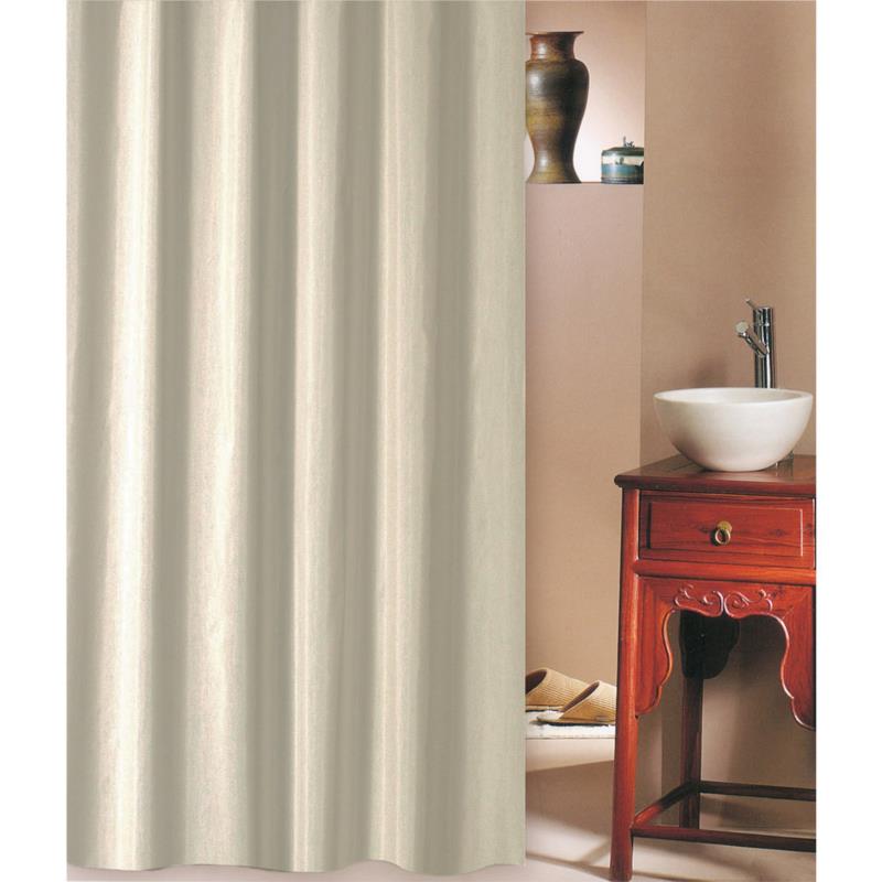 Κουρτίνα Μπάνιου (180x180) Με Κρίκους San Lorentzo Solid Beige
