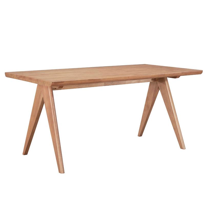 Τραπέζι Winslow pakoworld ξύλο rubberwood σε ανοιχτό καρυδί χρώμα 180x85x75εκ - PAKO WORLD - 247-000021