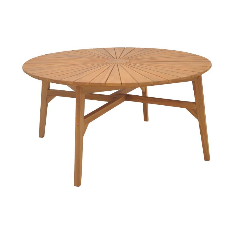 Τραπέζι Colen pakoworld teak ξύλο σε φυσική απόχρωση Φ150x75εκ - PAKO WORLD - 340-000010