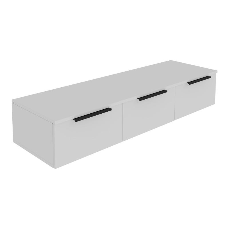 Κονσόλα με 3 συρτάρια Doha pakoworld σε λευκή απόχρωση 120x39x22cm - PAKO WORLD - 361-000077