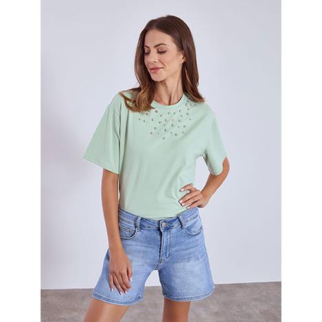 T-shirt με πέτρες strass SN7958.4695+2