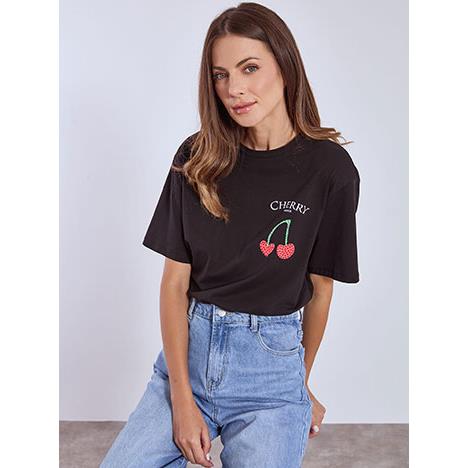 T-shirt Cherry Amour με strass SN7958.4822+2