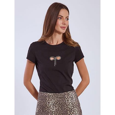T-shirt strass φιόγκος με ανοίγματα SN7958.4881+2