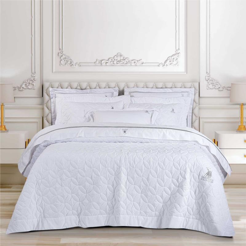 Κουβερλί Microfiber King 240x250εκ. Classic 2357 Λευκό Greenwich Polo Club (Ύφασμα: Microfiber, Χρώμα: Λευκό, Μέγεθος: King Size) - Greenwich Polo Club - 202000202357