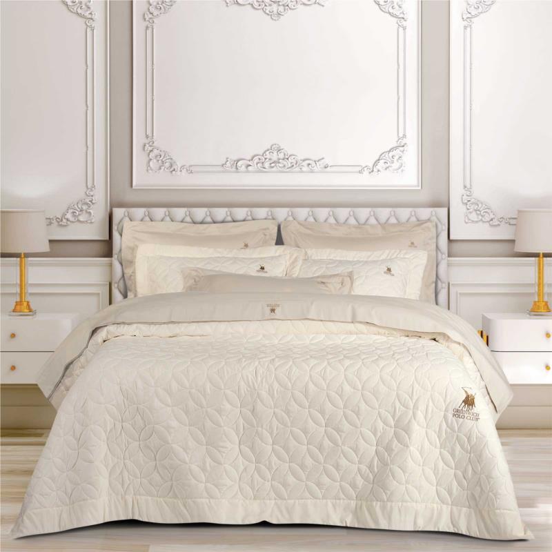 Κουβερλί Microfiber King 240x250εκ. Classic 2358 Εκρού Greenwich Polo Club (Ύφασμα: Microfiber, Χρώμα: Εκρού , Μέγεθος: King Size) - Greenwich Polo Club - 202000202358