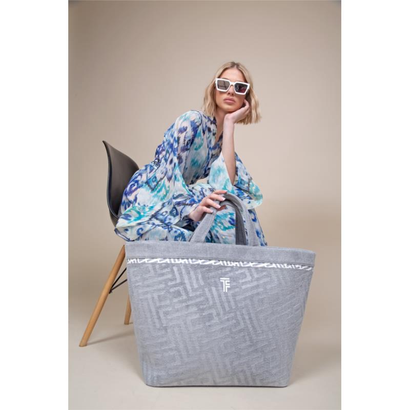 Τσάντα Θαλάσσης Polyester-Poliammide 40x40x68εκ. Feel & Touch Icon Titanium (Χρώμα: Γκρι, Ύφασμα: 88% Polyester-12% Polyamide) - Feel and Touch - 5206480676581