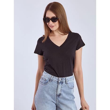T-shirt βαμβακερό με V λαιμόκοψη SN9489.4795+4