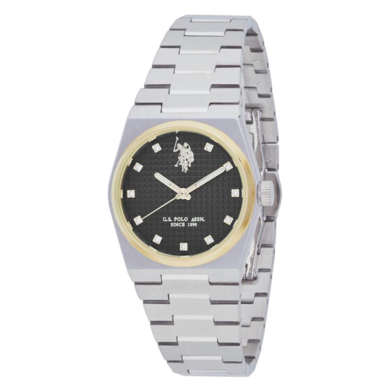 U.S. POLO Jamie - USP8397BK, Silver case with Stainless Steel Bracelet
