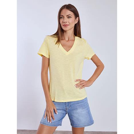T-shirt βαμβακερό με V λαιμόκοψη SN9489.4795+1
