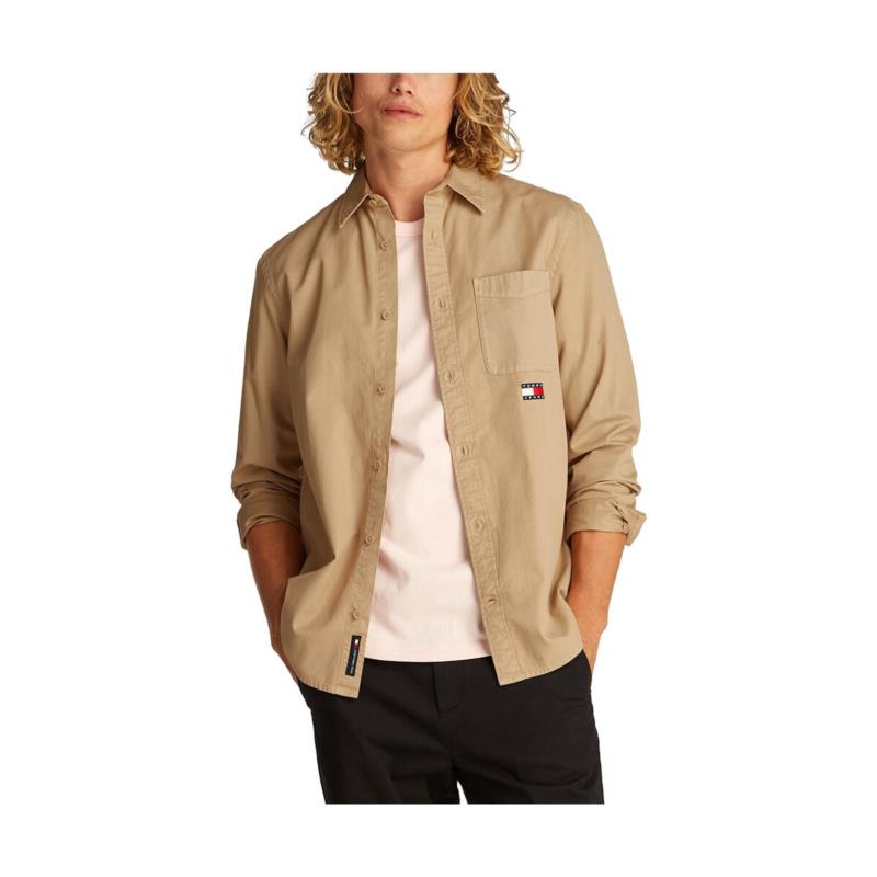 Πουκάμισο με μακριά μανίκια Tommy Hilfiger TOMMY JEANS WASHED TWILL LONGLSEEVE REGULAR FIT SHIRT MEN