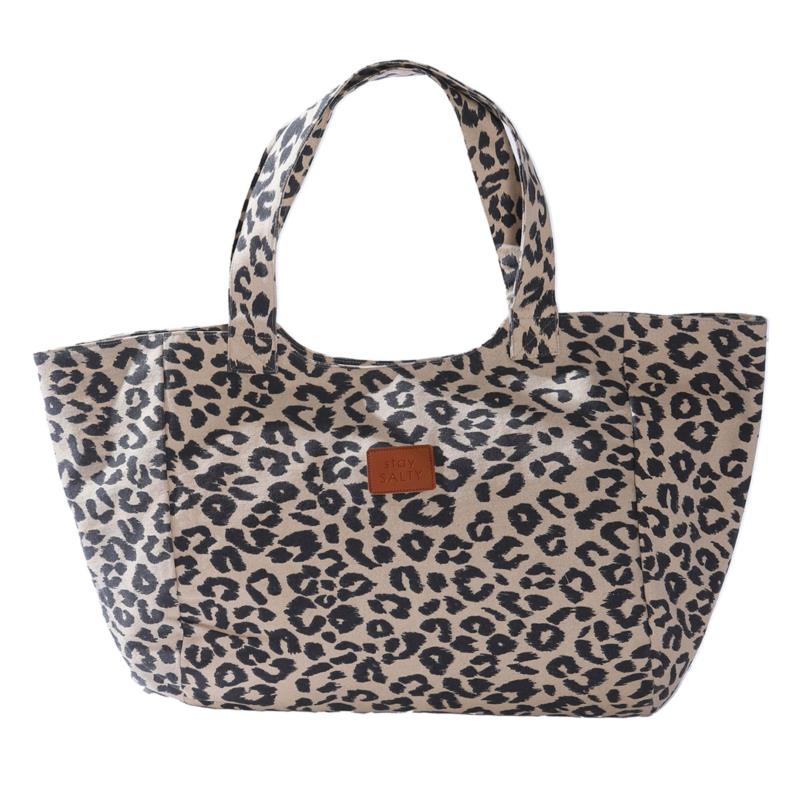 Τσάντα Θαλάσσης (41x24x39) Nef-Nef Cheetah Beige/Black