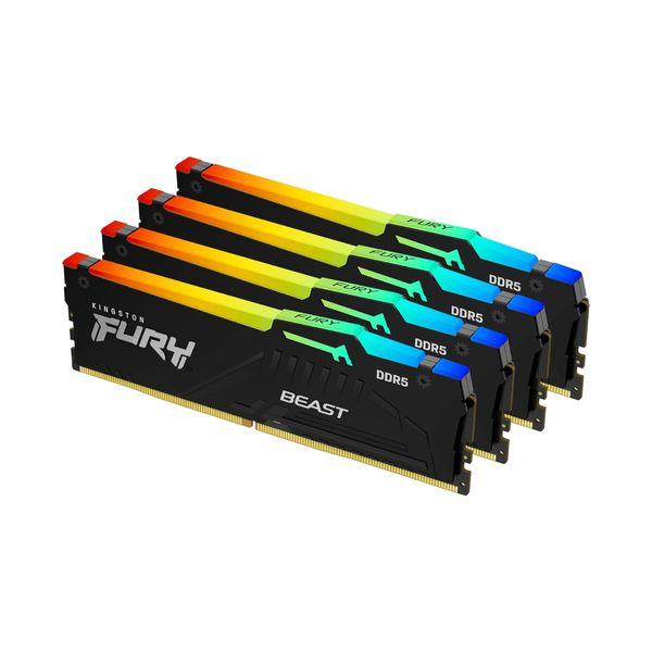 Kingston Fury Beast RGB DDR4 5200 4x32GB C40 Μνήμη RAM