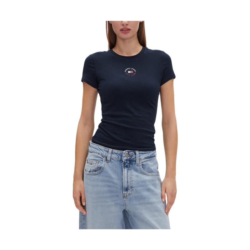 T-shirt με κοντά μανίκια Tommy Hilfiger TOMMY JEANS ESSENTAIL LOGO 2 SLIM FIT T-SHIRT WOMEN