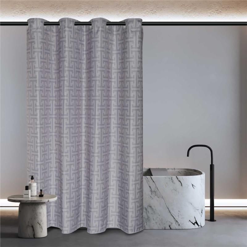 Κουρτίνα Μπάνιου Αδιάβροχη Polyester 200x180εκ. Essential 3120 Γκρι Greenwich Polo Club (Ύφασμα: Polyester, Χρώμα: Γκρι) - Greenwich Polo Club - 220120003120