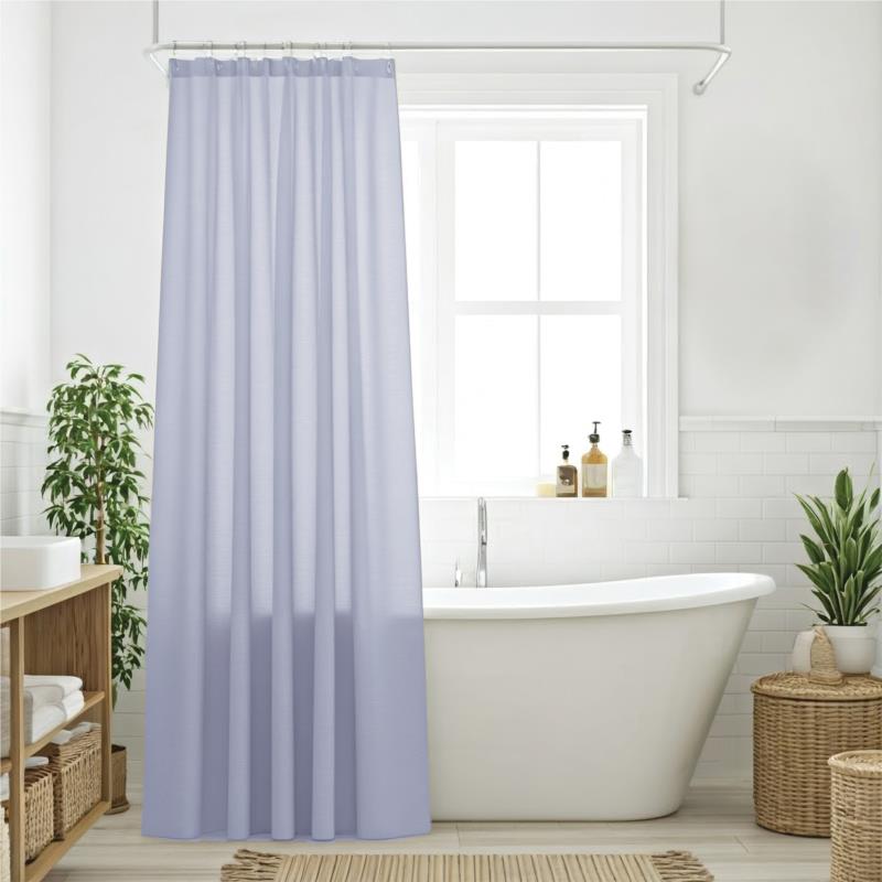 Κουρτίνα Μπάνιου Αδιάβροχη Polyester 200x180εκ. Curtains 0804 Μπλε Das Home (Ύφασμα: Polyester, Χρώμα: Μπλε) - Das Home - 420120000804