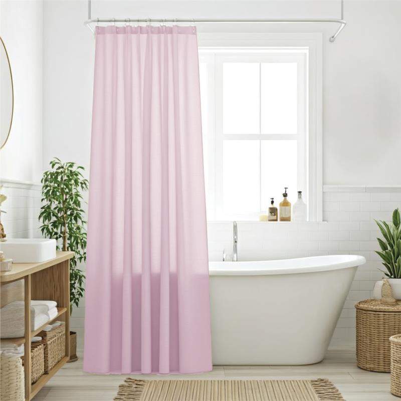 Κουρτίνα Μπάνιου Αδιάβροχη Polyester 200x180εκ. Curtains 0806 Nude Das Home (Ύφασμα: Polyester, Χρώμα: Nude) - Das Home - 420120000806