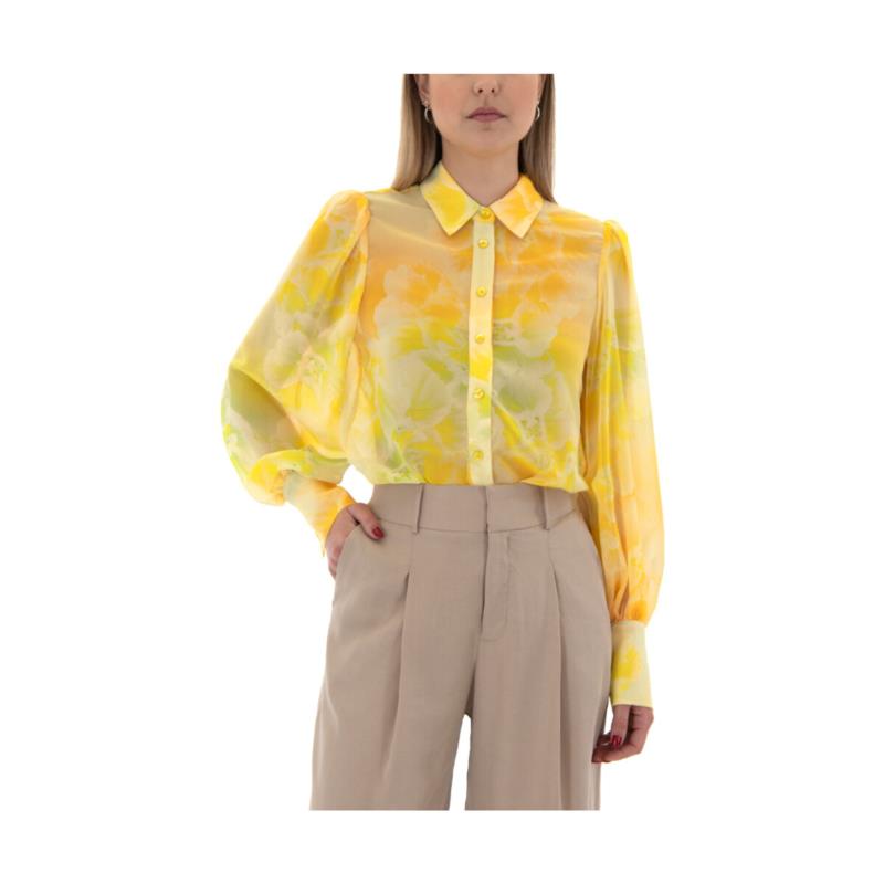 Πουκάμισα Twenty-29 FLORAL PRINT SEE THROUGH LONGSLEEVE SHIRT WOMEN
