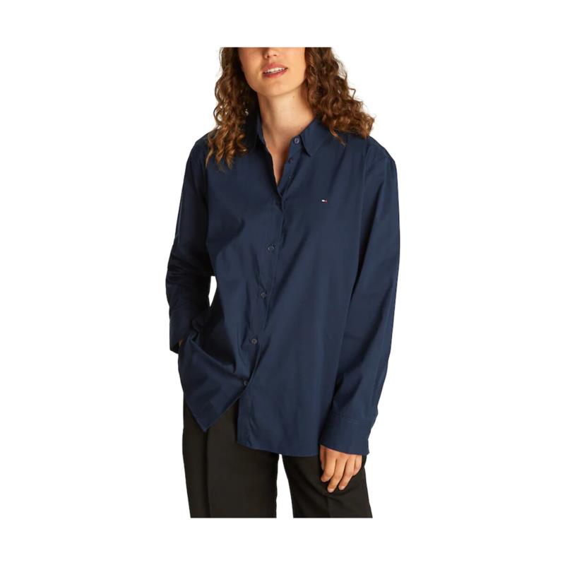 Πουκάμισα Tommy Hilfiger POPLIN CHEST FLAG REGULAR FIT SHIRT WOMEN
