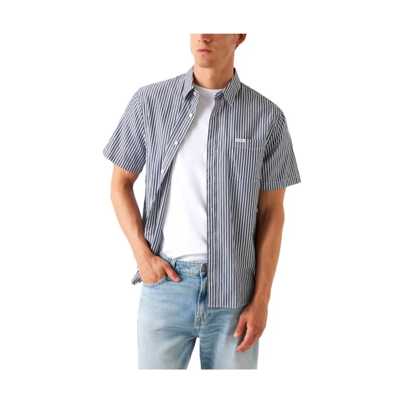 Πουκάμισο με μακριά μανίκια Guess COLLINS STRIPED POCKET SHORTSLEEVE REGULAR FIT SHIRT MEN