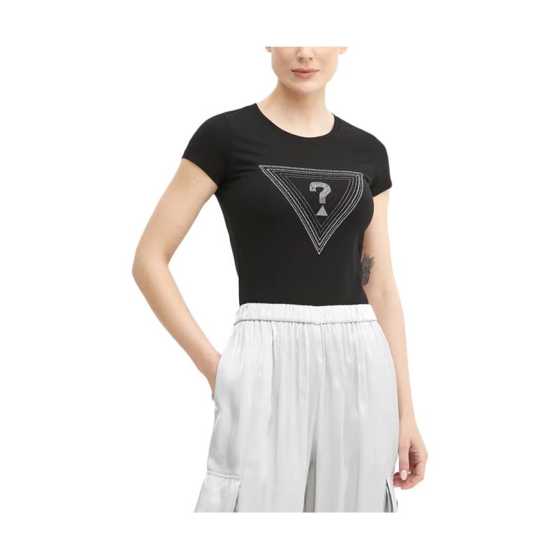 T-shirt με κοντά μανίκια Guess TRIANGLE OMBRE R3 LOGO T-SHIRT WOMEN