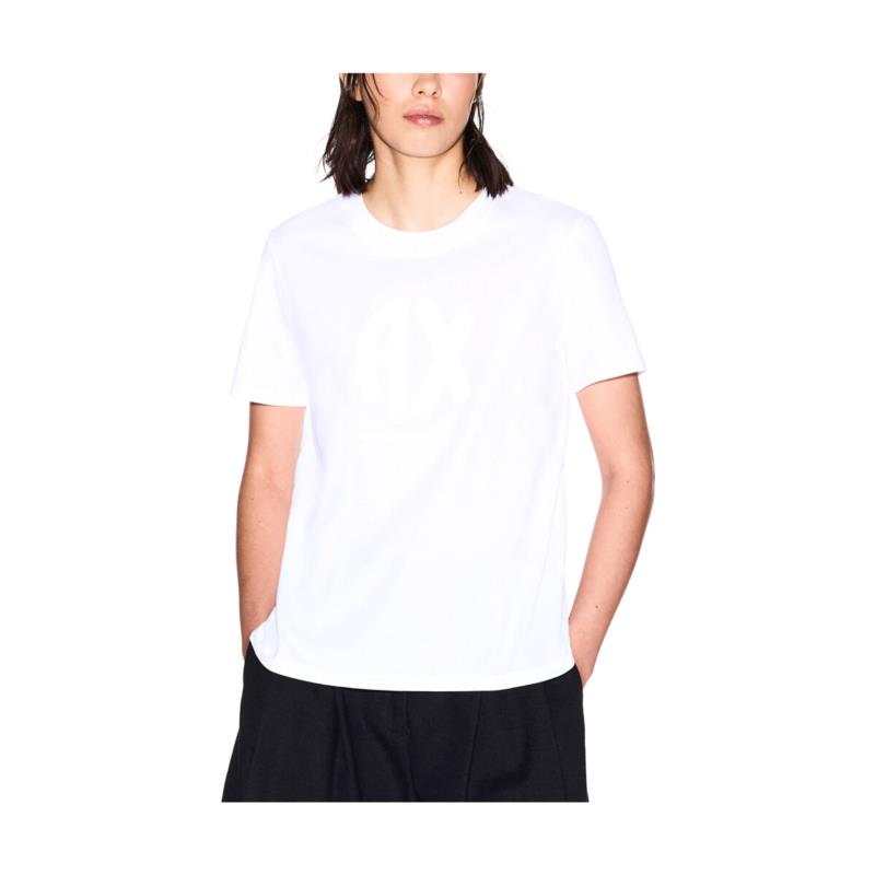 T-shirt με κοντά μανίκια EAX STRASS LOGO CREW NECK REGULAR T-SHIRT WOMEN