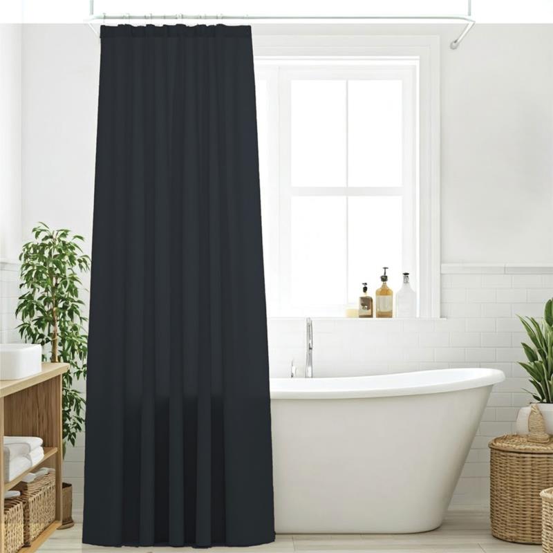 Κουρτίνα Μπάνιου (200x180) Με Κρίκους Das Home Bath 0809 Graphite