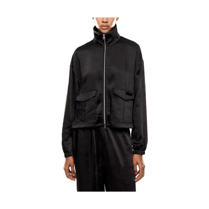 Μπουφάν / Ζακέτες Ea7 Emporio Armani SATIN ZIP CARDIGAN WOMEN