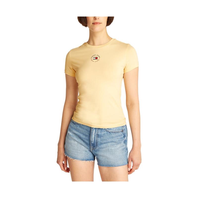 T-shirt με κοντά μανίκια Tommy Hilfiger TOMMY JEANS ESSENTAIL LOGO 2 SLIM FIT T-SHIRT WOMEN