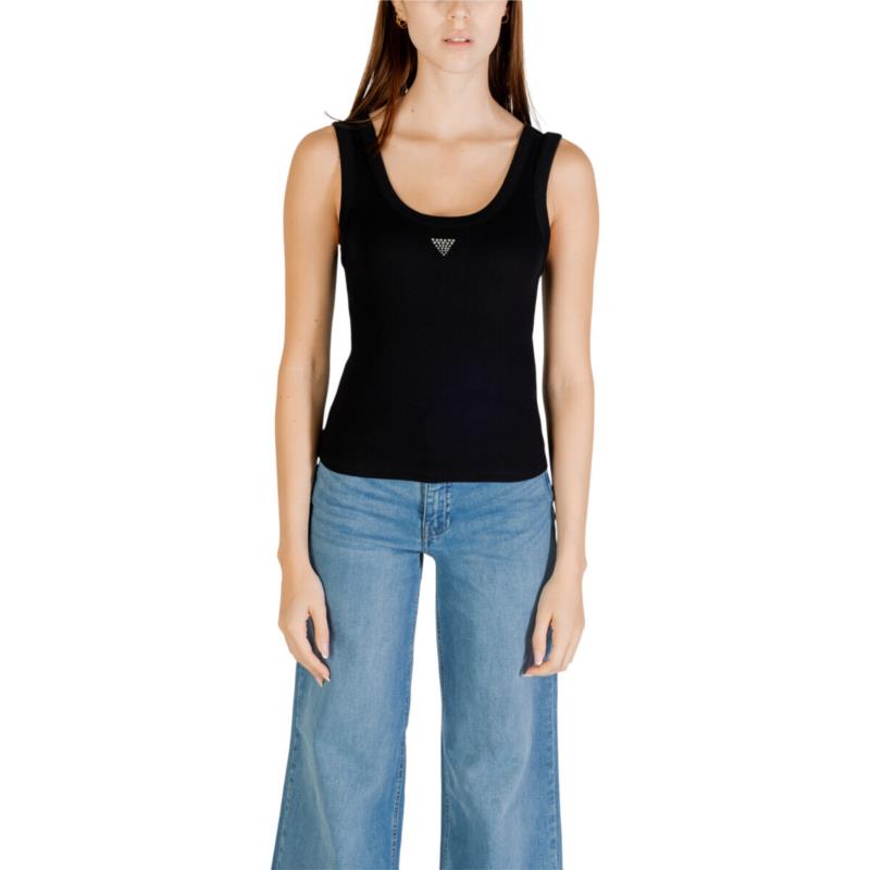 Αμάνικα/T-shirts χωρίς μανίκια Guess SL TRIANGLE BLING RIB TANK W3YP68 KA0H1