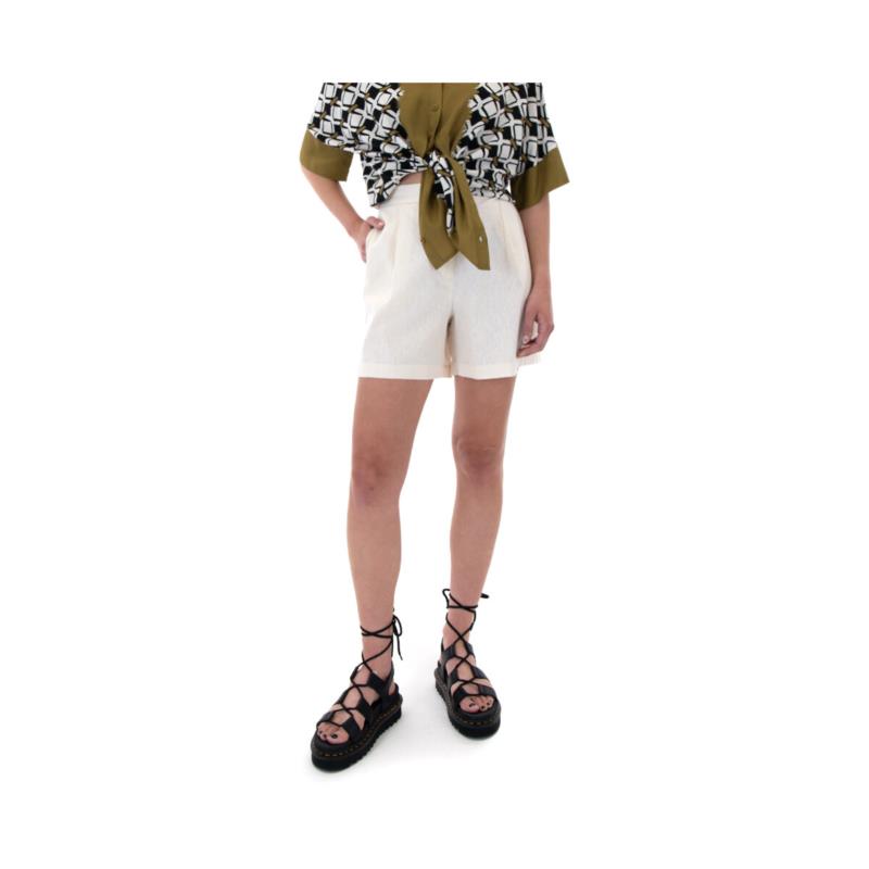 Shorts & Βερμούδες Moutaki LINEN ELASTIC HIGH WAIST SHORTS WOMEN