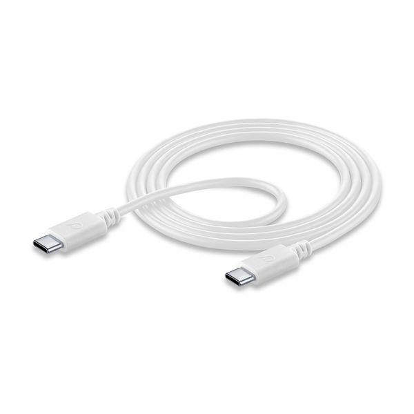 Cellular Line Type-C to Type-C 1.2m White Καλώδιο