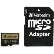 VERBATIM 44034 PRO PLUS MICRO SDXC 64GB UHS-I V30 U3 CLASS 10 WITH ADAPTER