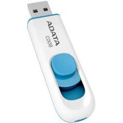 ADATA CLASSIC C008 8GB USB 2.0 FLASH DRIVE WHITE/BLUE
