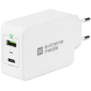 EXTREME MEDIA NUC-1177 240V - 2XUSB PD + QUICK CHARGE 3.0 USB CHARGER