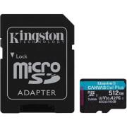 KINGSTON SDCG3/512GB CANVAS GO PLUS 512GB MICRO SDXC CLASS 10 UHS-I U3 V30 A2 + SD ADAPTER