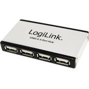 LOGILINK UA0003 USB 2.0 4-PORT HUB WITH POWER SUPPLY ALUMINIUM