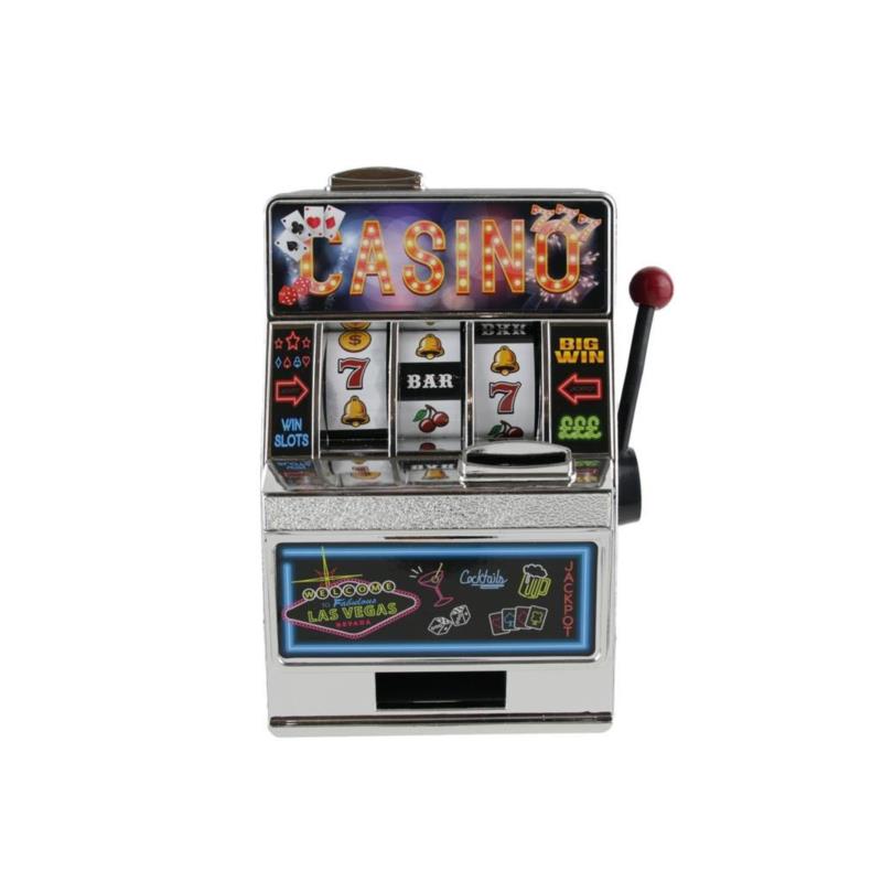 Κουμπαράς Κουλοχέρης με Λειτουργία Ήχου και φως, 11.5x10x17.5 cm, Lucky Slot Machine Money Box - Aria Trade